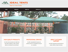 Tablet Screenshot of idealtents.com